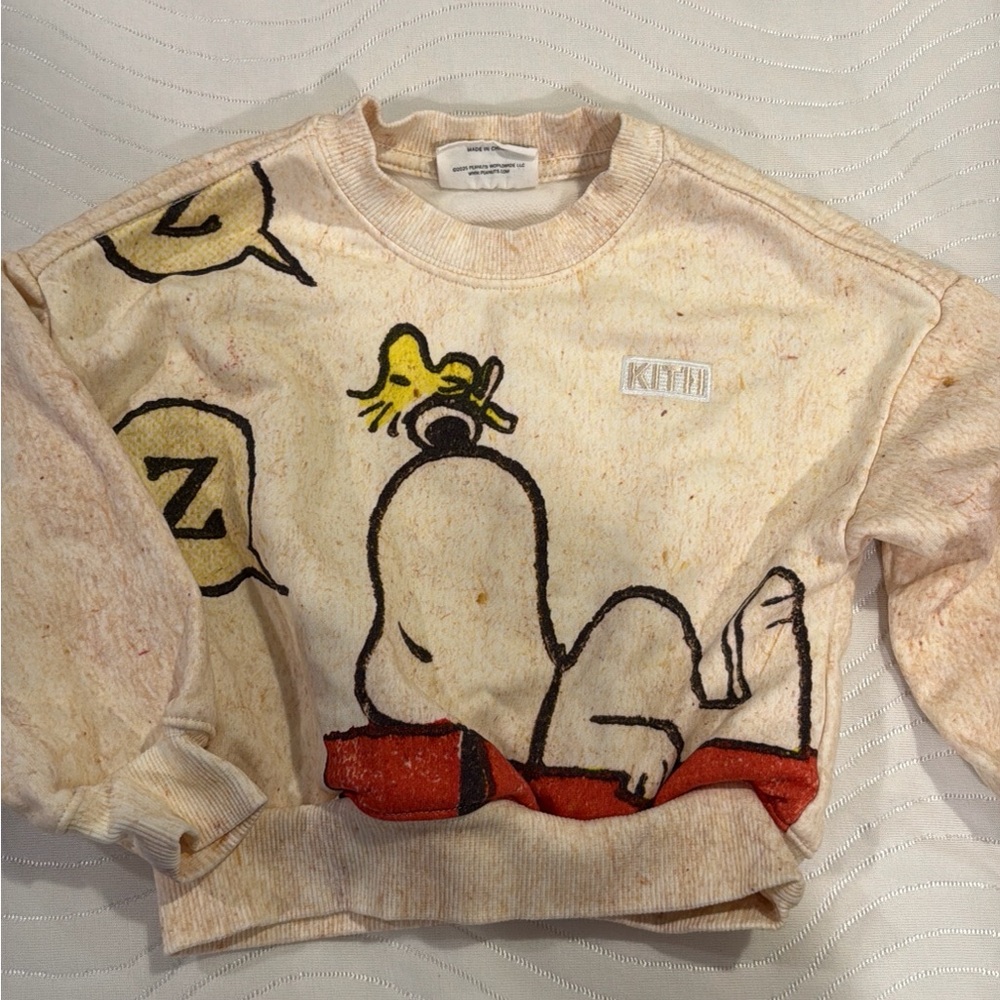 Kith Cream Sweatshirt with Peanuts Label